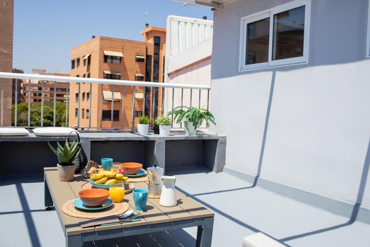 ולנסיה Florit Flats - Cabanyal 3 Bedroom Wifi Ac Terrace Beach Penthouse מראה חיצוני תמונה